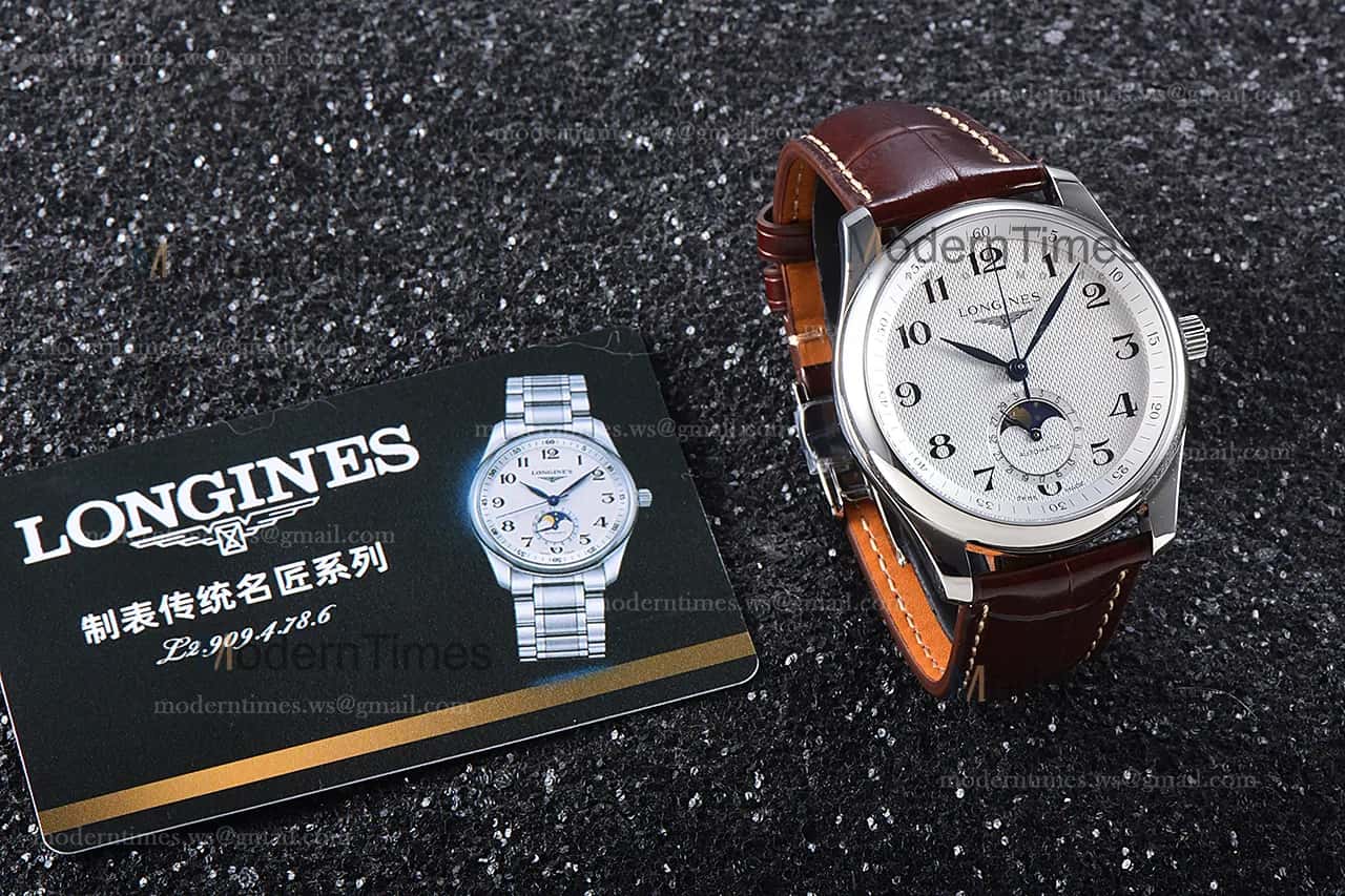 Longines Conquest Classic Series SS/LE Wht/Bro GSF Automatic L2.909.4.78.3