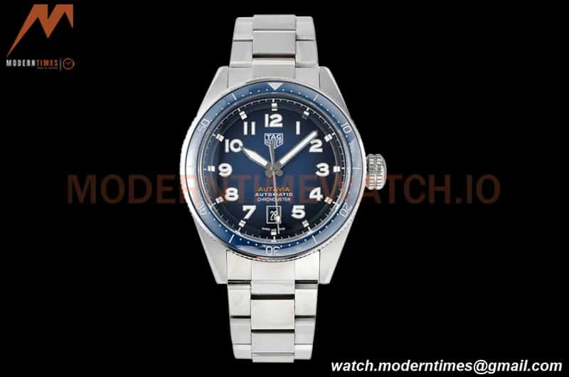 Tag Heuer - Autavia 42mm Automatic SS/SS Blue TARF SW200
