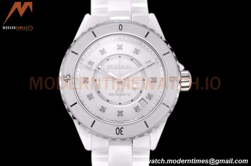 Chanel - J12 38MM Automatic White Cer/Cer Wht/Dia BVF Cal 12.1