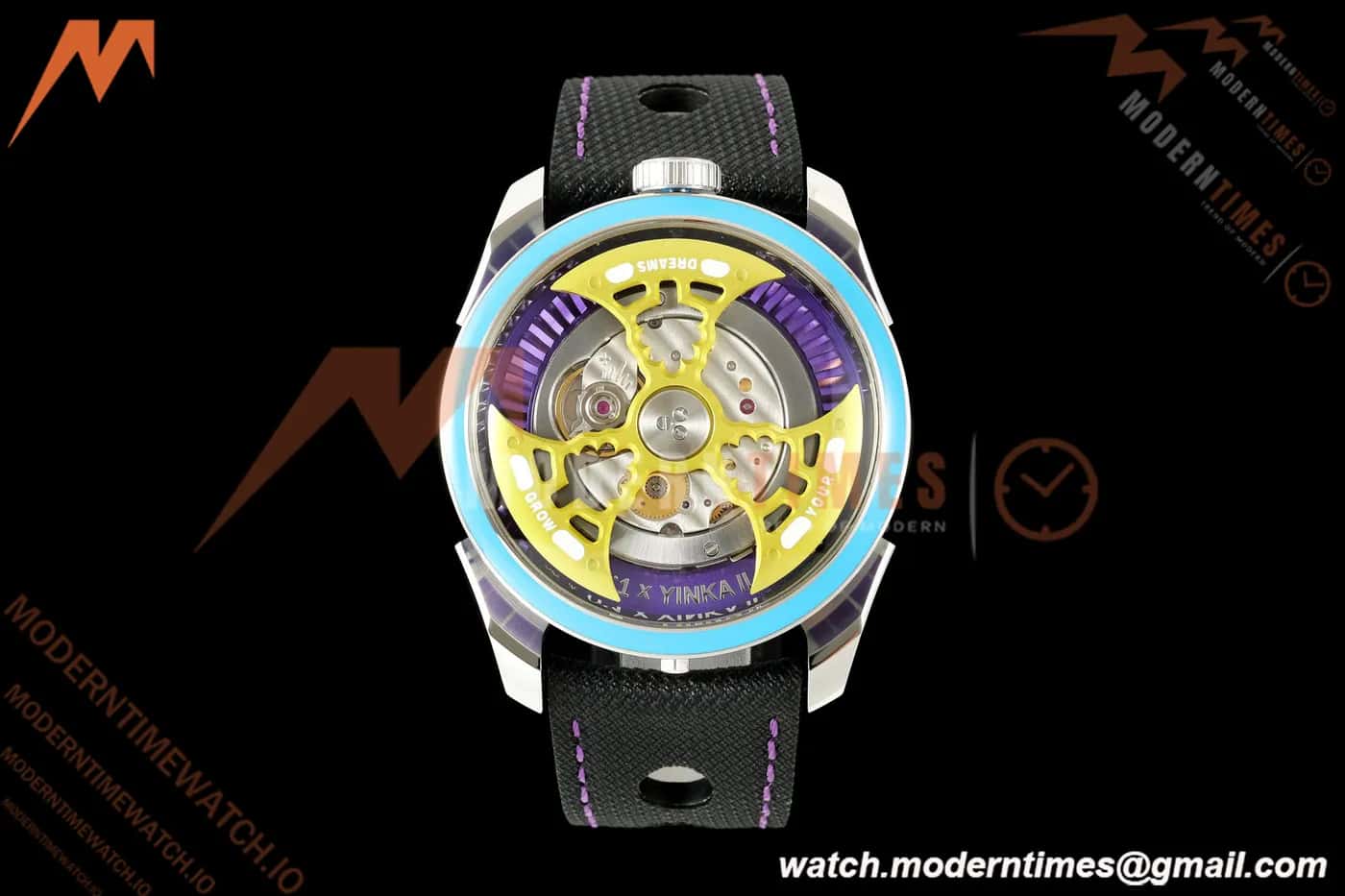 MB&F - M.A.D.1 ‘Grow Your Dreams’ 42mm SS/LE Blu/Yellow K1F MY821A