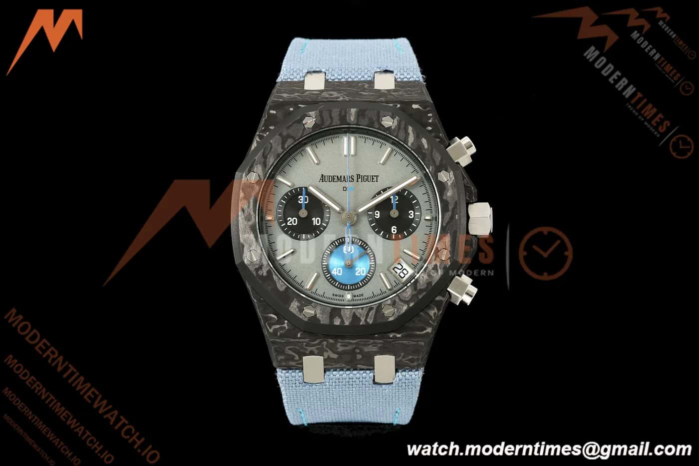 Audemars Piguet - Royal Oak DIW 26240 41mm NTPT Carbon Fiber/NY Gry/Blk/Blu NEW APF SH4401