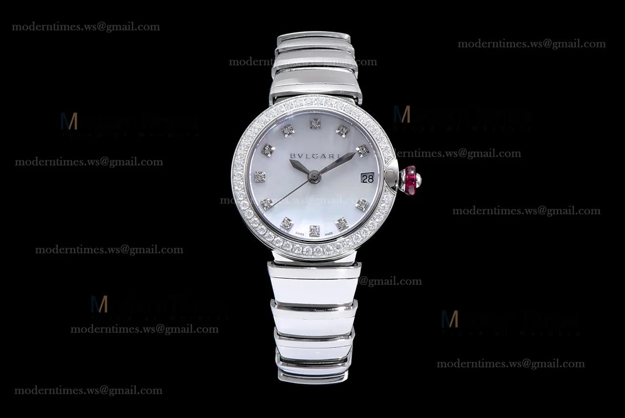 Bvlgari LVCEA Series Diams SS/SS Wht BVF Automatic/Quartz 102195 LU28C6SSD