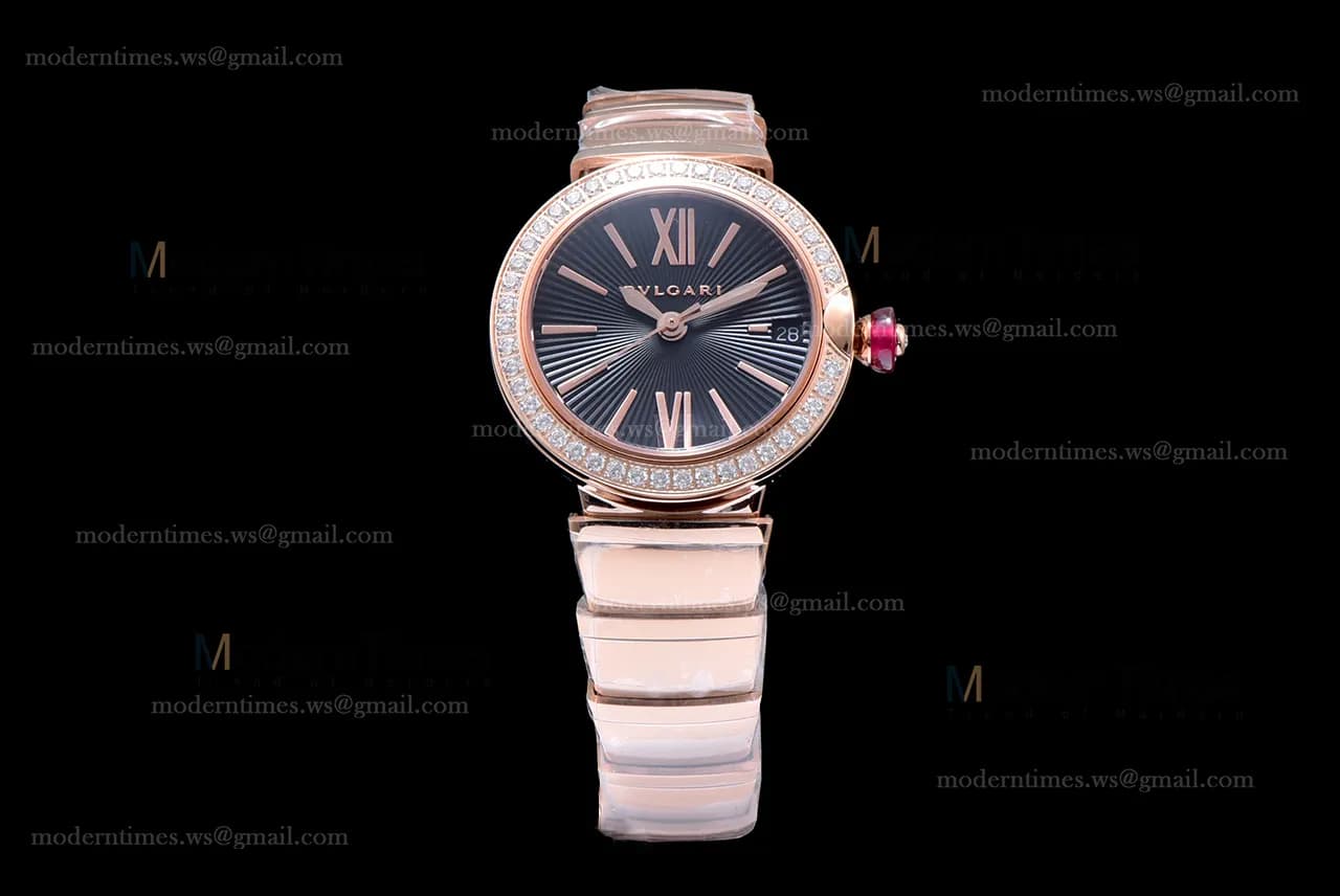 Bvlgari LVCEA Series Diams RG/RG Blk BVF Automatic/Quartz