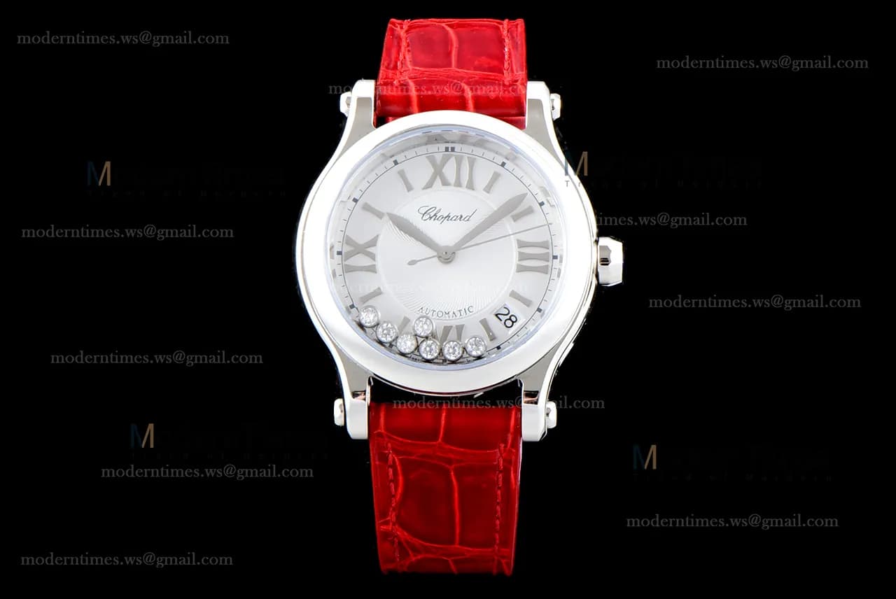 Chopard Happy Diamonds Sapphire SS/LE Wht/Red YFF ASIA2892-2 Automatic 278559-3001