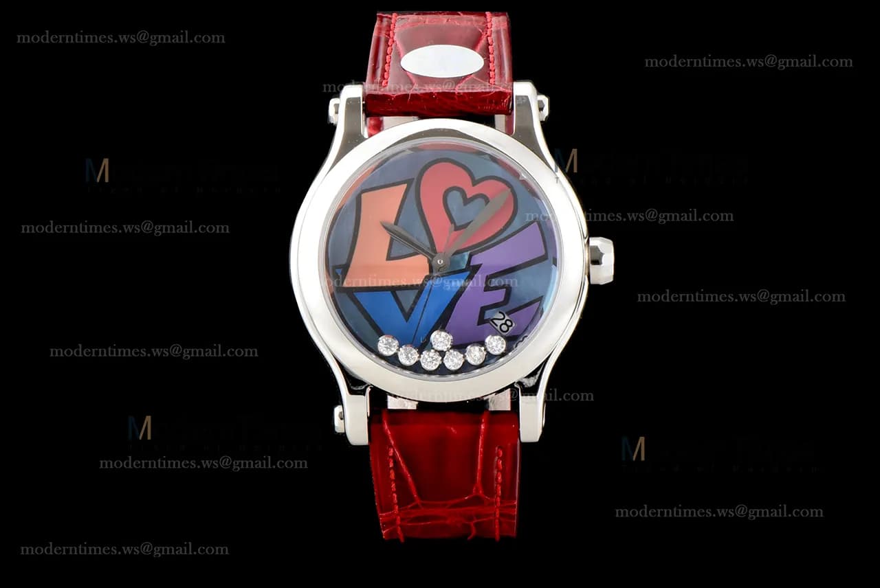Chopard Happy Diamonds Sapphire SS/LE Gra/Red YFF ASIA2892-2 Automatic 278559-3020
