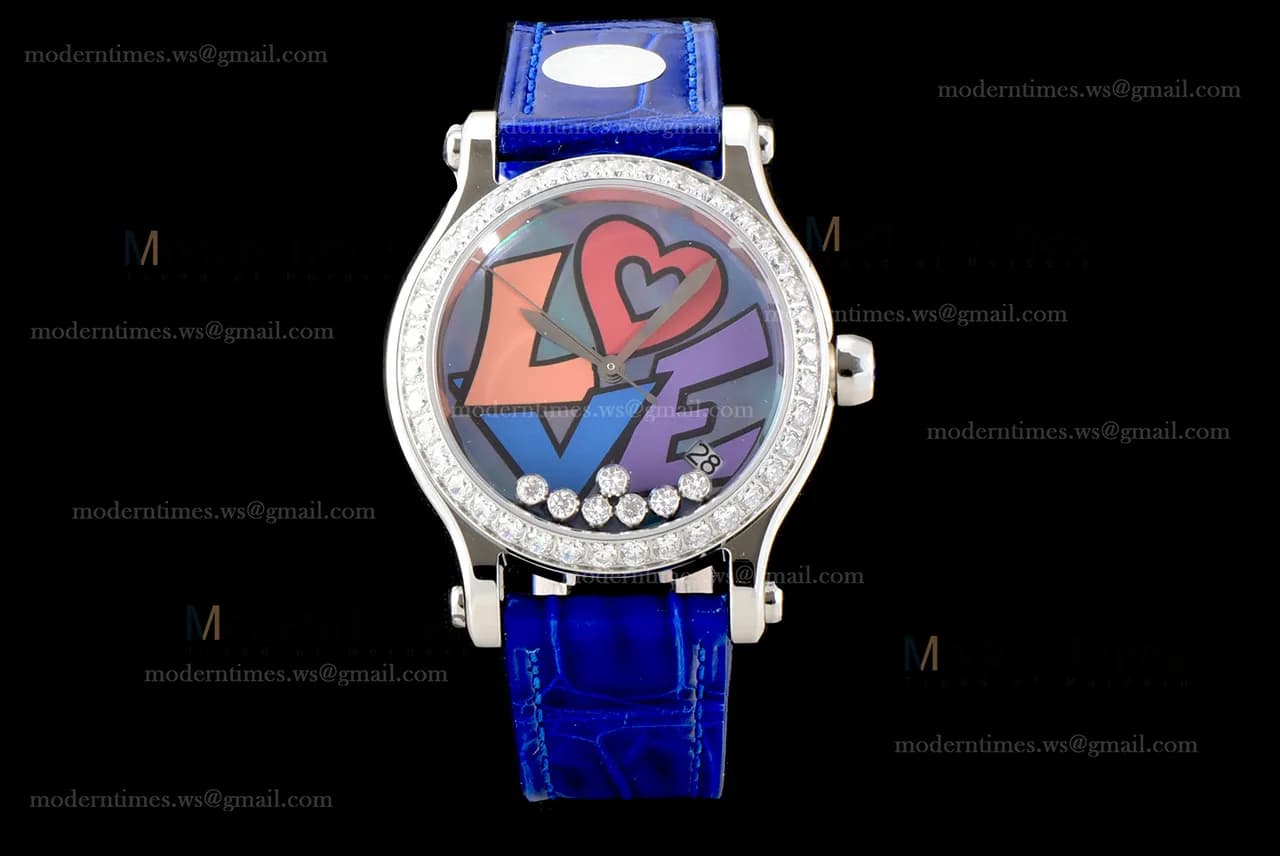 Chopard Happy Diams Sapphire SS/LE TT Gra/Blu YFF ASIA2892-2 Automatic 278559-3021