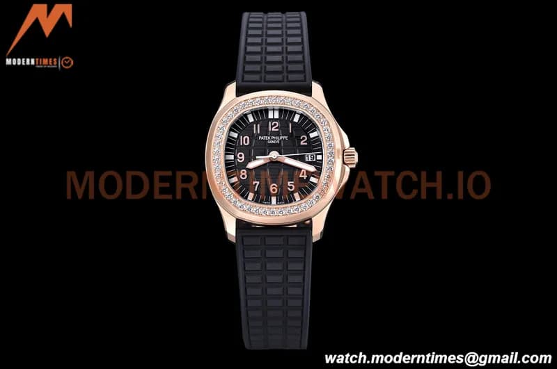 Patek Philippe - Aquanaut Lady 5068R 36mm Diamond RG/RU Black PPF Swiss Qtz