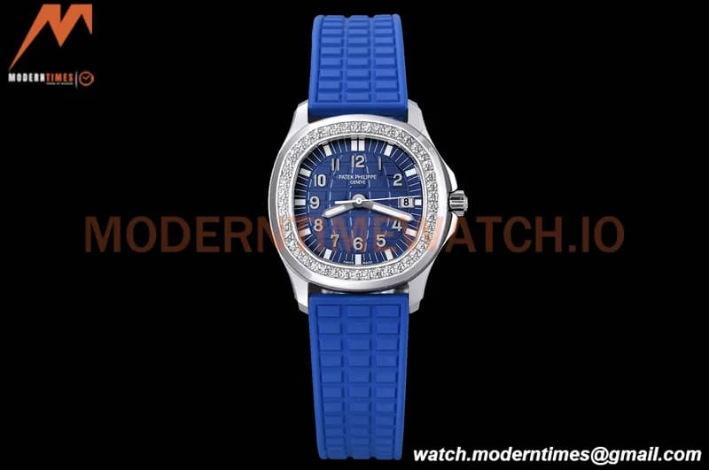 Patek Philippe - Aquanaut Lady 5067A 36mm Diamond SS/RU Blue PPF Swiss Quartz