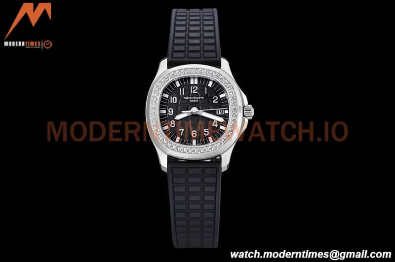 Patek Philippe - Aquanaut Lady 5067A 36mm Diamond SS/RU Black PPF Swiss Quartz