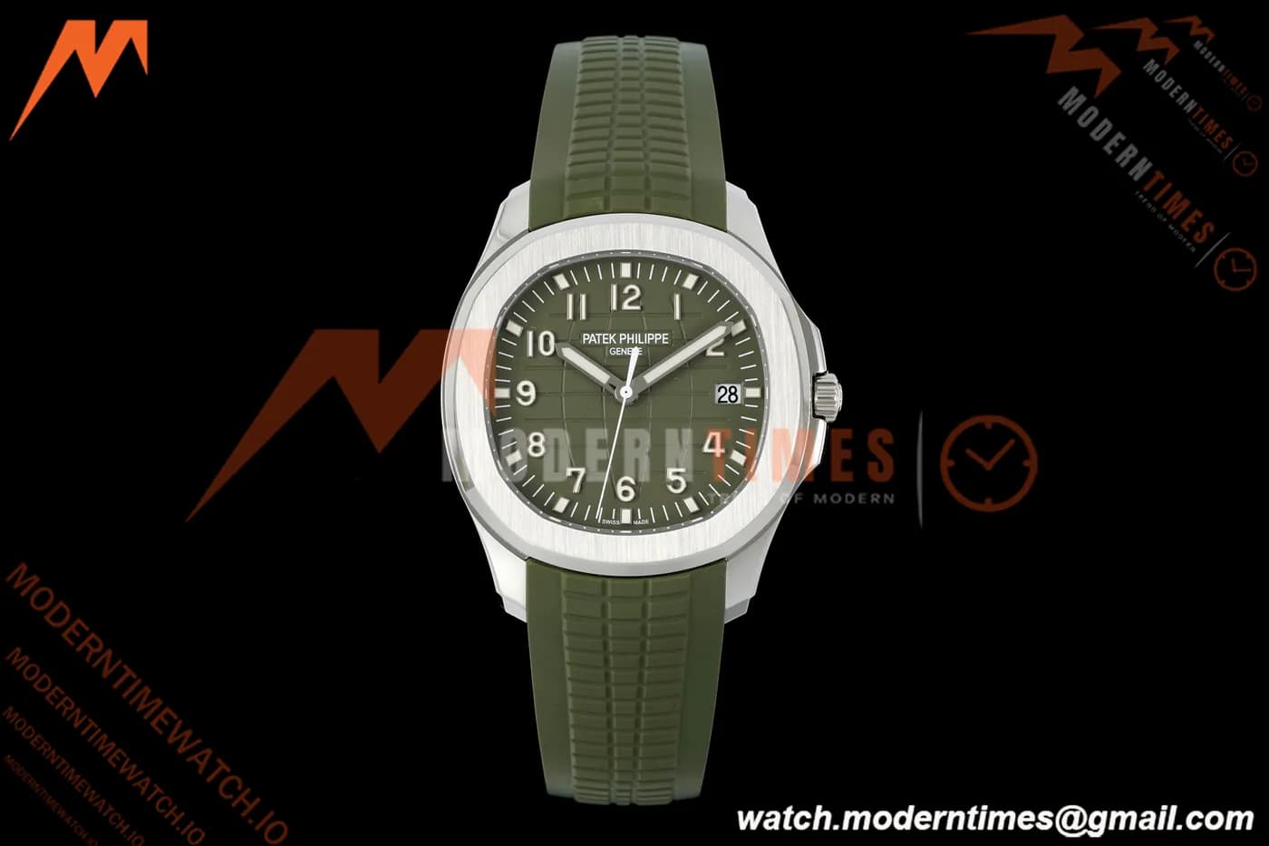 Patek Philippe - Aquanaut 5168G Gain Weight 42mm SS/RU Avocado Green Dial APW A324