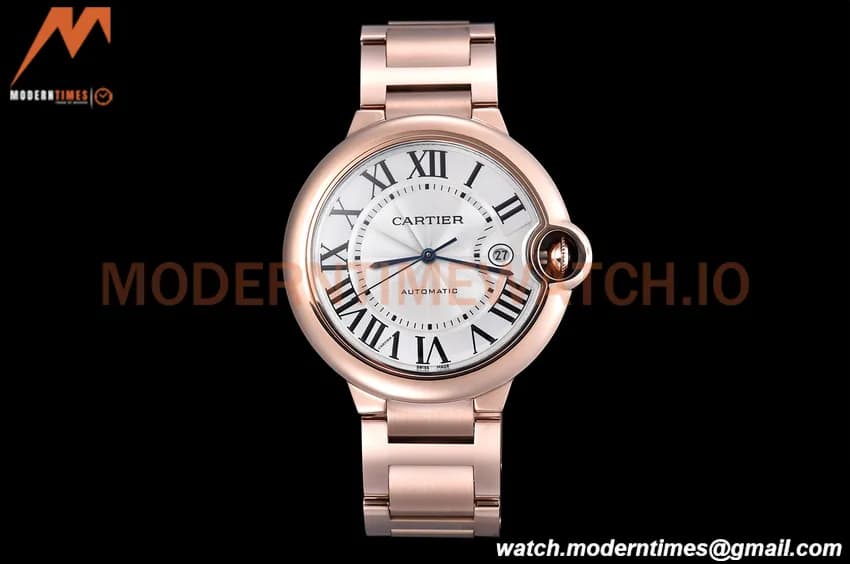 Cartier - Balion Bleu De Cartier 42mm Automatic RG/RG White GDF MY8215