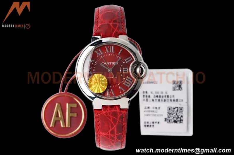 Cartier - Ballon Bleu De Cartier 33mm Automatic SS/LE Red AF NH05
