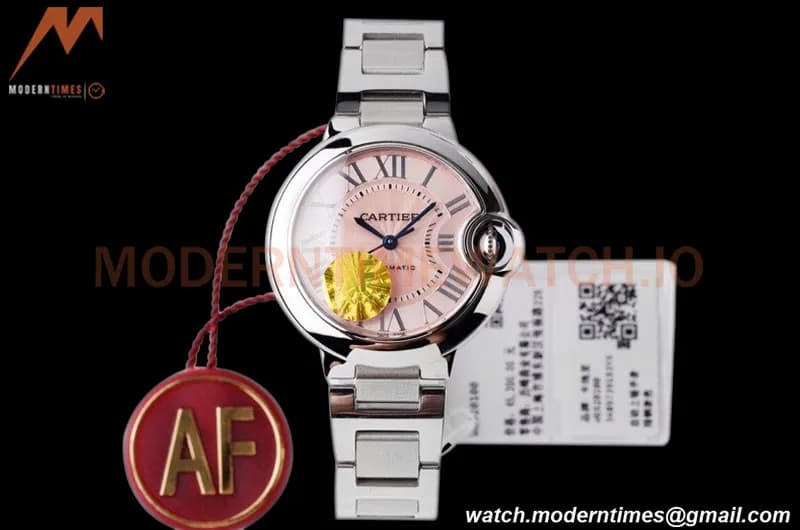 Cartier - Ballon Bleu De Cartier 33mm Automatic SS/SS Pink AF NH05