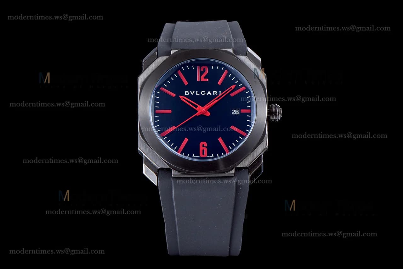 Bvlgari OCTO Series PVD/RU Blk/Blk JIF Quartz 102738