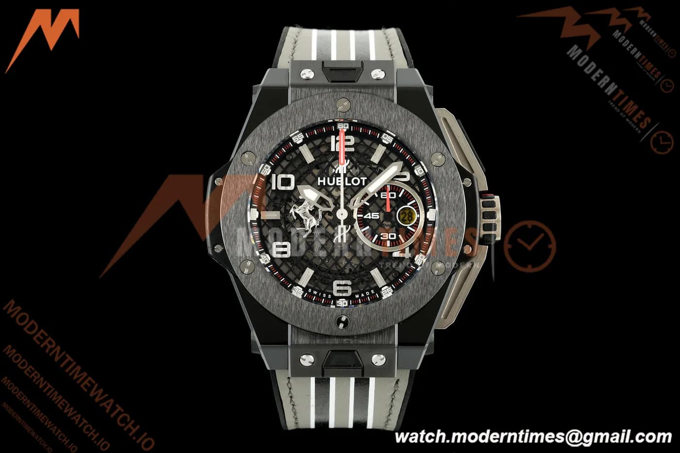 Hublot - Big Bang Ferrari Speciale 45.5mm Ceramic TI/GRY/RU Blk/Num Skeleton Dial HBBF A1241