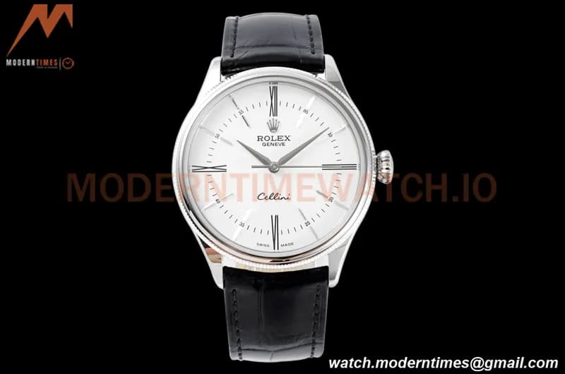 Rolex - Cellini Time 50509 39mm SS/LE White RMN KZF Asia 3132