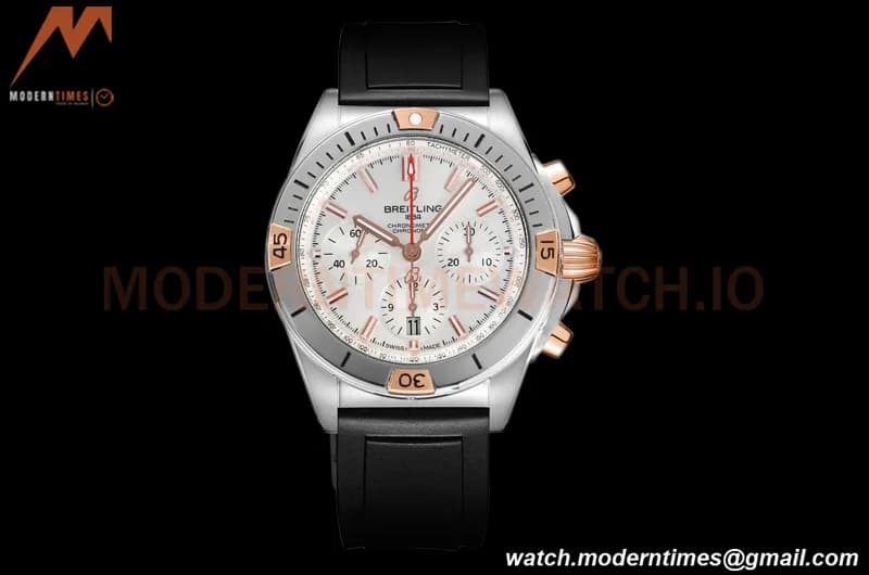 Breitling - Chronomat B01 42mm Chronograph SS/RU White BLSF 7750 Mod