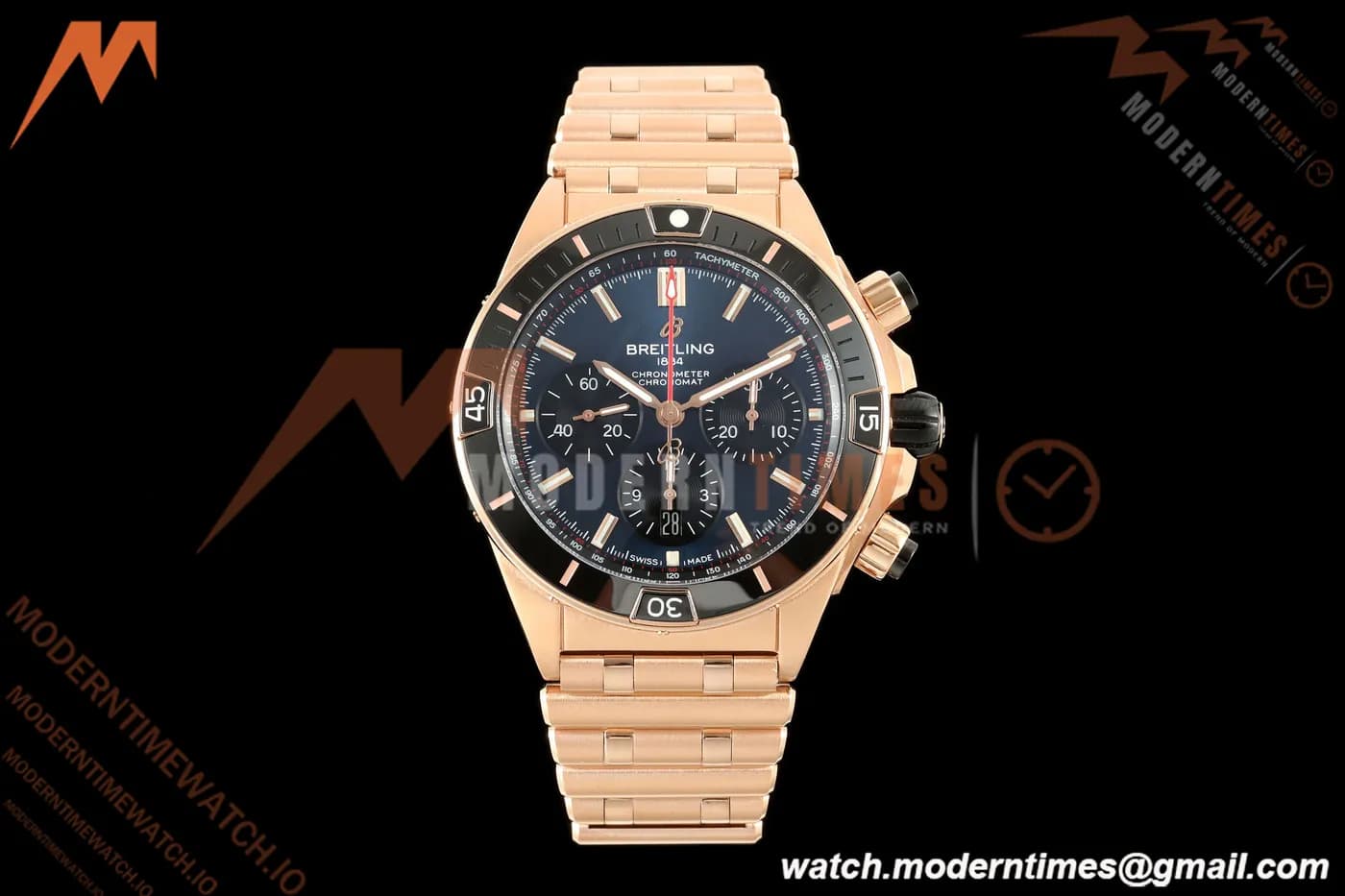 Breitling - Super Chronomat B01 44mm RG/RG Blue Dial TF A7750 Mod
