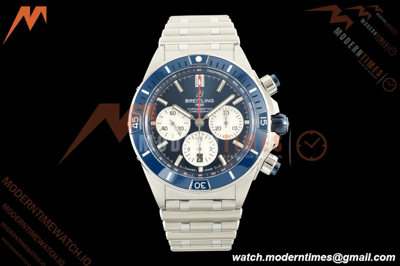 Breitling - Super Chronomat B01 44mm SS/SS Blue Dial TF A7750 Mod