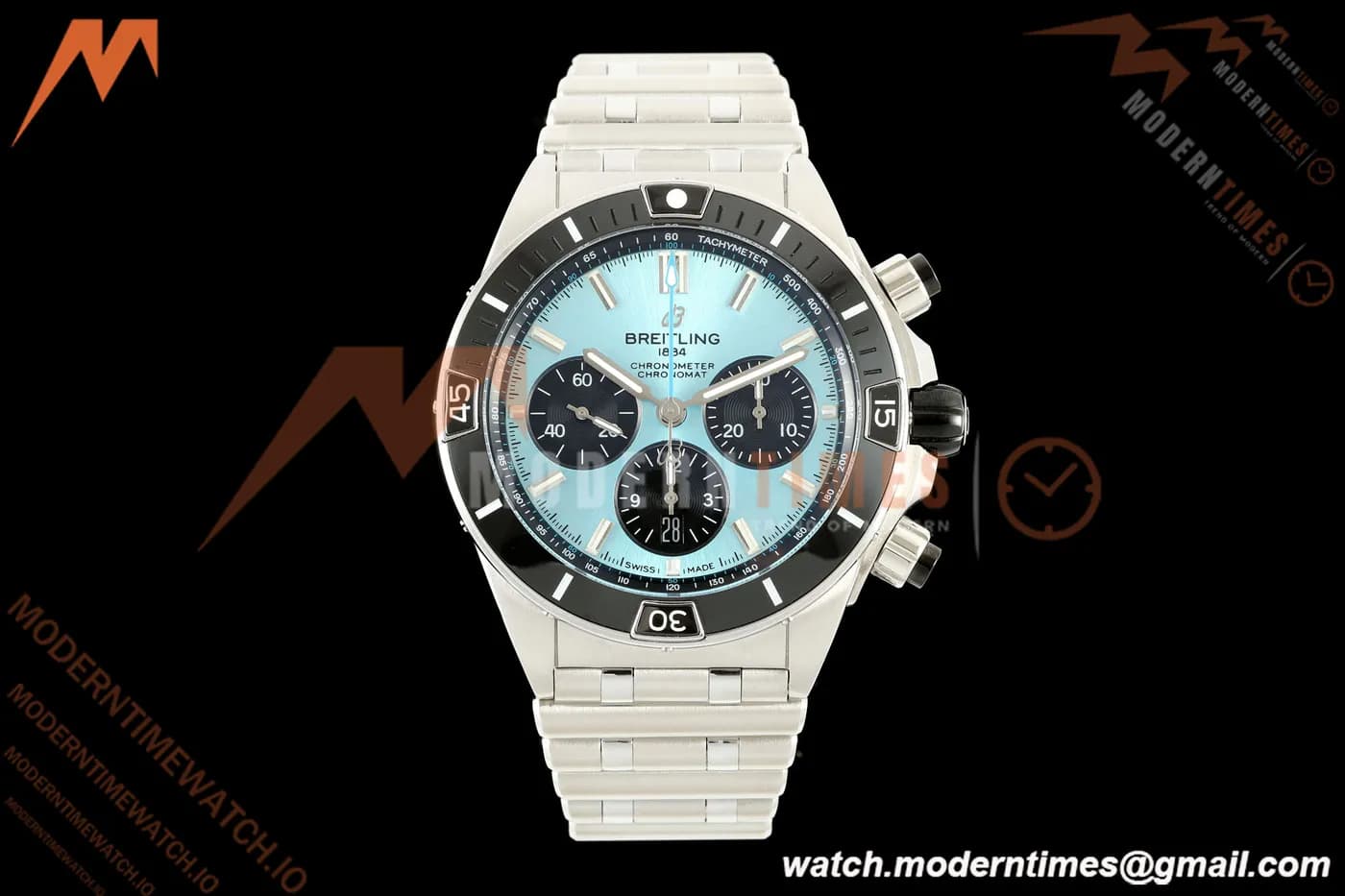 Breitling - Super Chronomat B01 44mm SS/SS Ice Blue Dial TF A7750 Mod