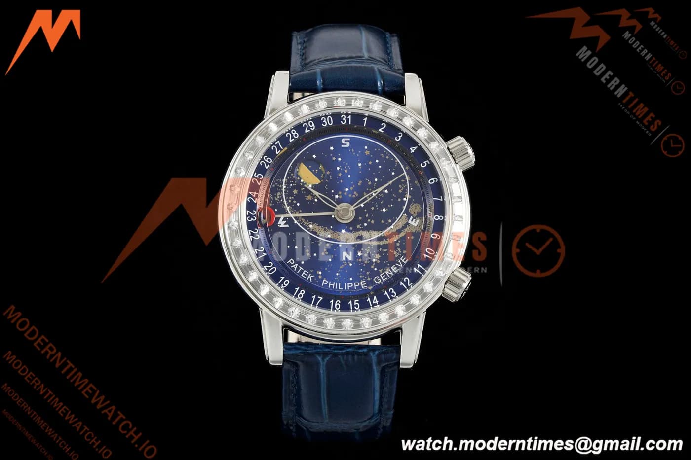 Patek Philippe - Grand Complications 6104G 44mm Celestial Blue SS/LE Dia/Num MY9015 Mod