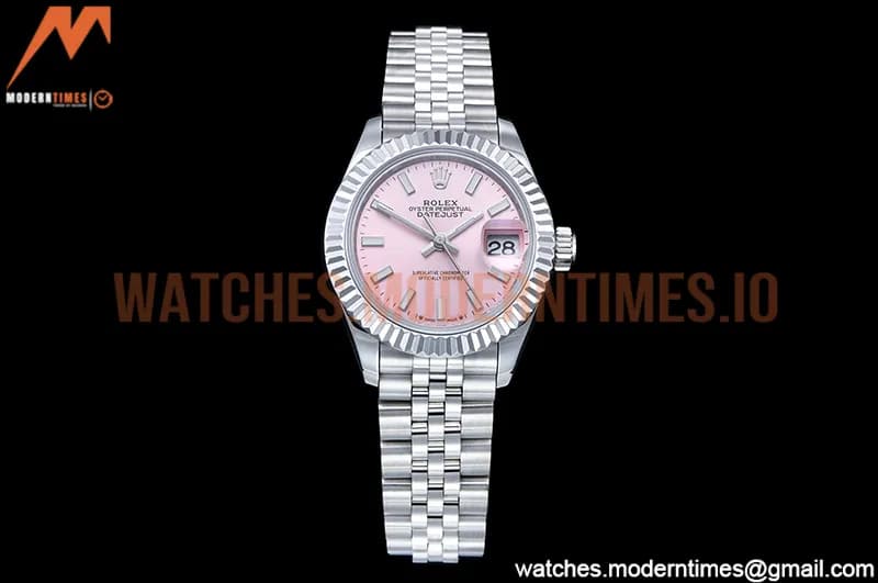 Rolex - DJ Ladies 28mm Jub Flt 904L SS/SS Pink/Stk GMF A2671