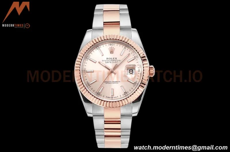 Rolex - DJ2 41mm 126331 Oys Flt 316L RG/SS P-Gold/Stk A+F VR3235