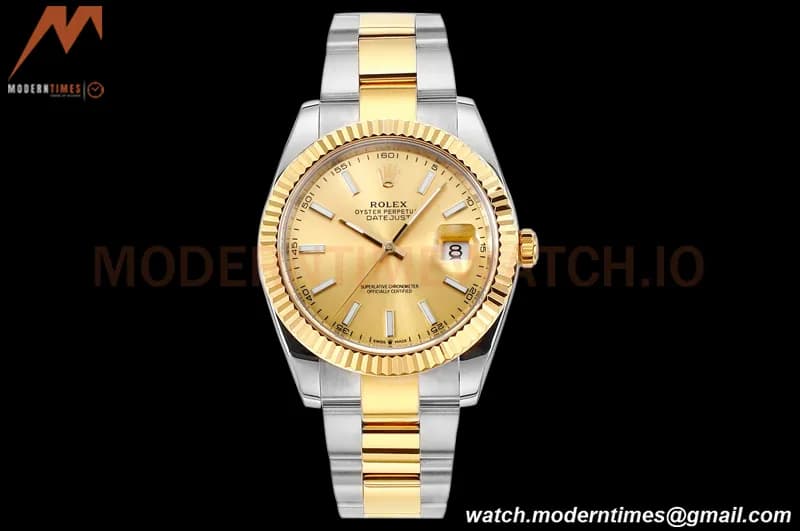 Rolex - DJ2 41mm 126333 Oys Flt 316L YG/SS YG/Stk A+F VR3235