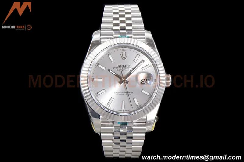 Rolex - DJ2 41mm 126334 Jub Flt 904L SS/SS Silv/Stk ARF VR3235
