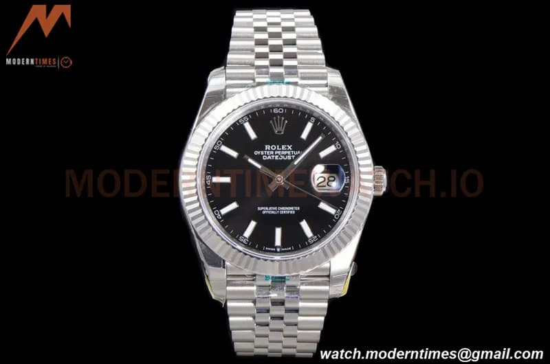 Rolex - DJ2 41mm 126334 Jub Flt 904L SS/SS Blk/Stk ARF VR3235