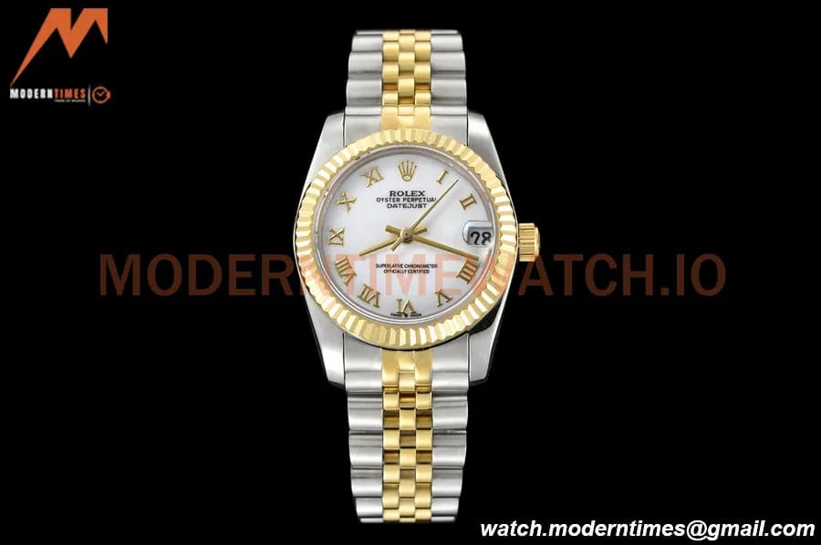 Rolex - Datejust Ladies 278273 31mm Jub Flt YG/SS Wht/Rmn GDF MY8215