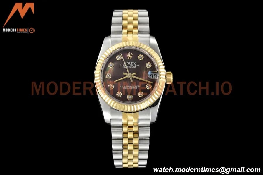 Rolex - Datejust Ladies 278273 31mm Jub Flt YG/SS Brown Mop/Dia GDF MY8215