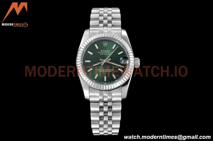 Rolex - Datejust Ladies 278274 31mm Jub Flt SS/SS Green/Stk GDF MY8215