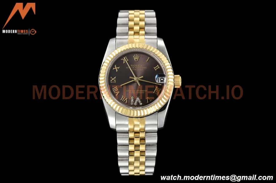 Rolex - Datejust Ladies 278273 31mm Jub Flt YG/SS Brown/Rmn GDF MY8215
