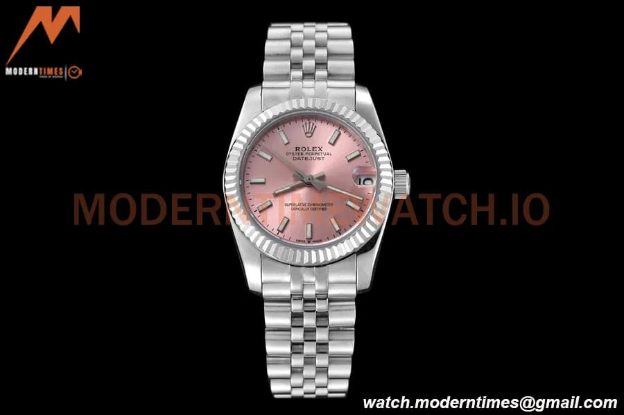 Rolex - Datejust Ladies 278274 31mm Jub Flt SS/SS Pink/Stk GDF MY8215