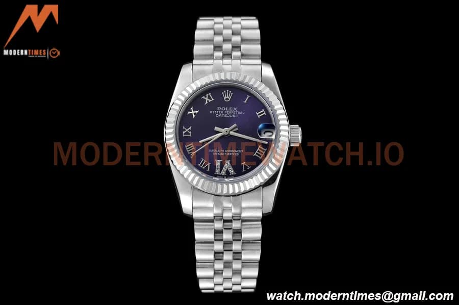 Rolex - Datejust Ladies 278274 31mm Jub Flt SS/SS Purp/Rmn GDF MY8215
