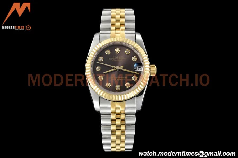 Rolex - Datejust Ladies 278273 31mm Jub Flt YG/SS Brown/Dia GDF MY8215