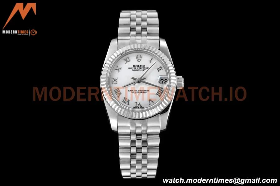 Rolex - Datejust Ladies 278274 31mm Jub Flt SS/SS Wht/Rmn GDF MY8215