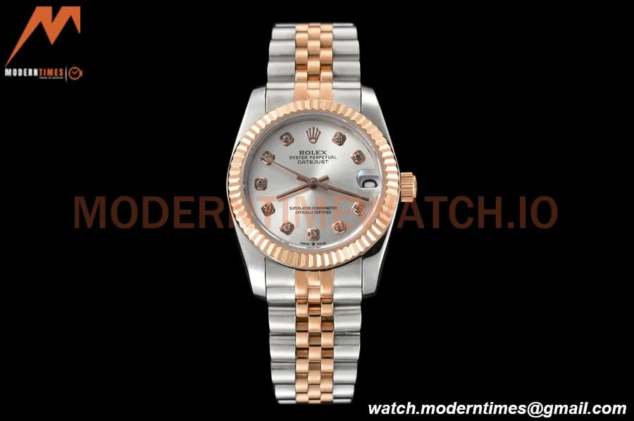 Rolex - Datejust Ladies 278271 31mm Jub Flt RG/SS Silv/Dia GDF MY8215
