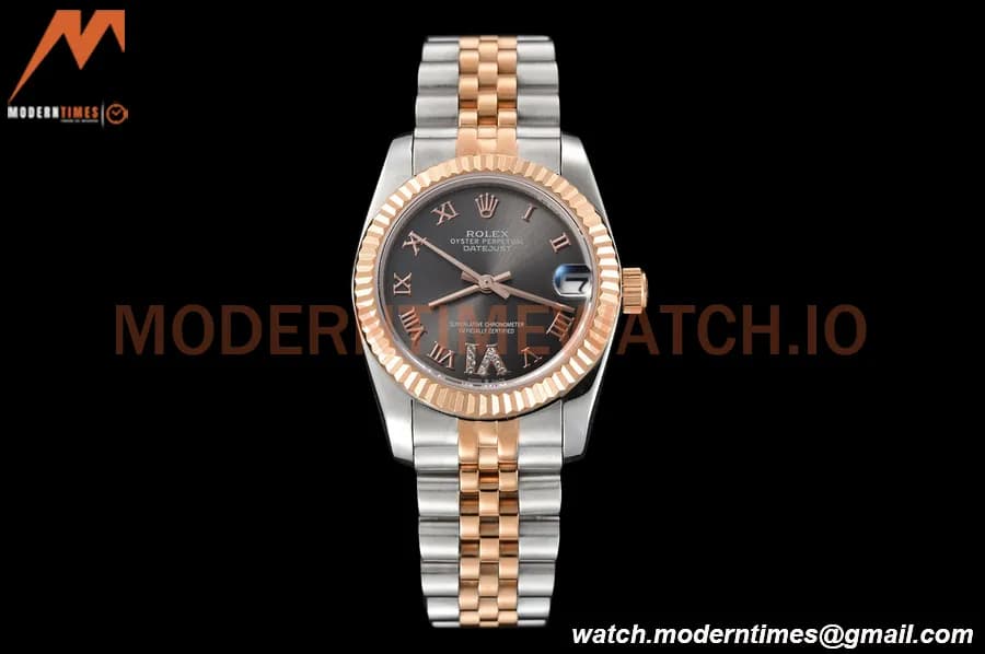 Rolex - Datejust Ladies 278271 31mm Jub Flt RG/SS Grey/Rmn GDF MY8215