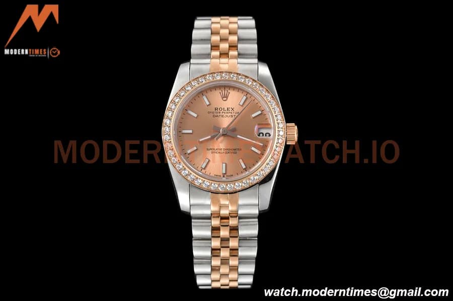 Rolex - Datejust Ladies 278381 31mm Jub Dia RG/SS Champ/Stk GDF MY8215