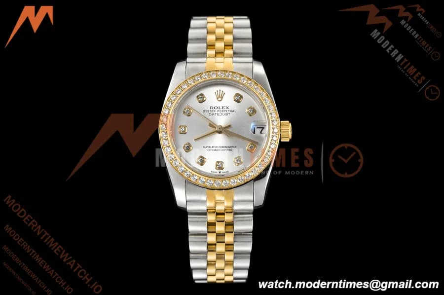 Rolex - Datejust Ladies 278383 31mm Jub Dia YG/SS Silv/Dia GDF MY8215
