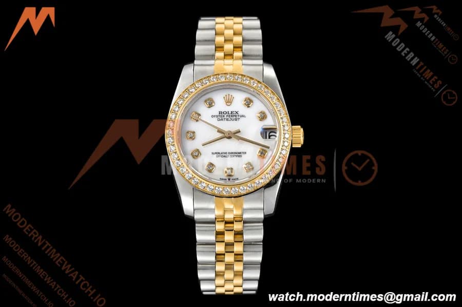 Rolex - Datejust Ladies 278383 31mm Jub Dia YG/SS W-Mop/Dia GDF MY8215