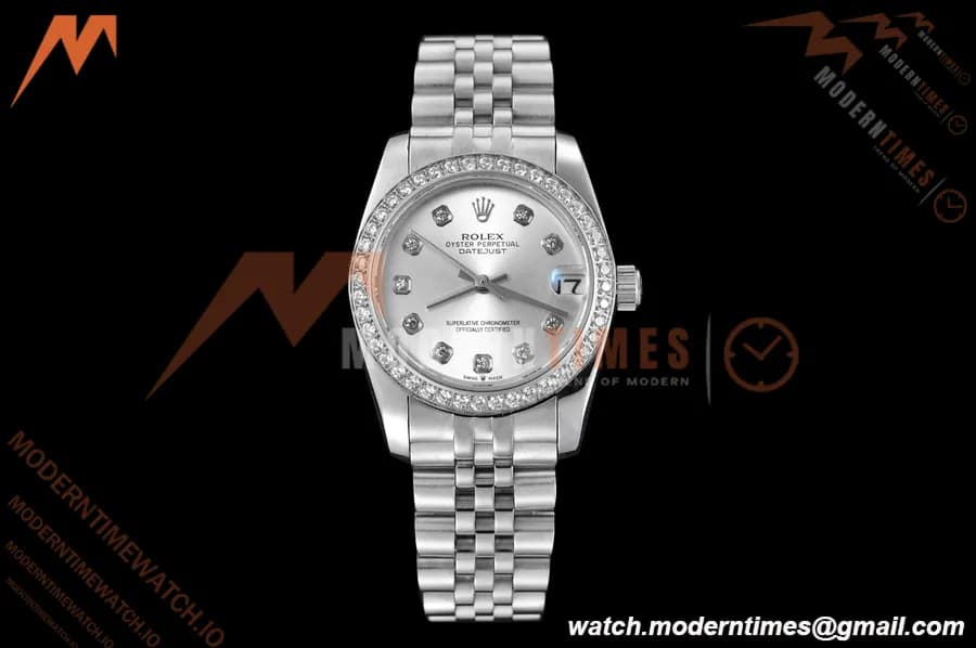 Rolex - Datejust Ladies 278384 31mm Jub Dia SS/SS Silv/Dia GDF MY8215