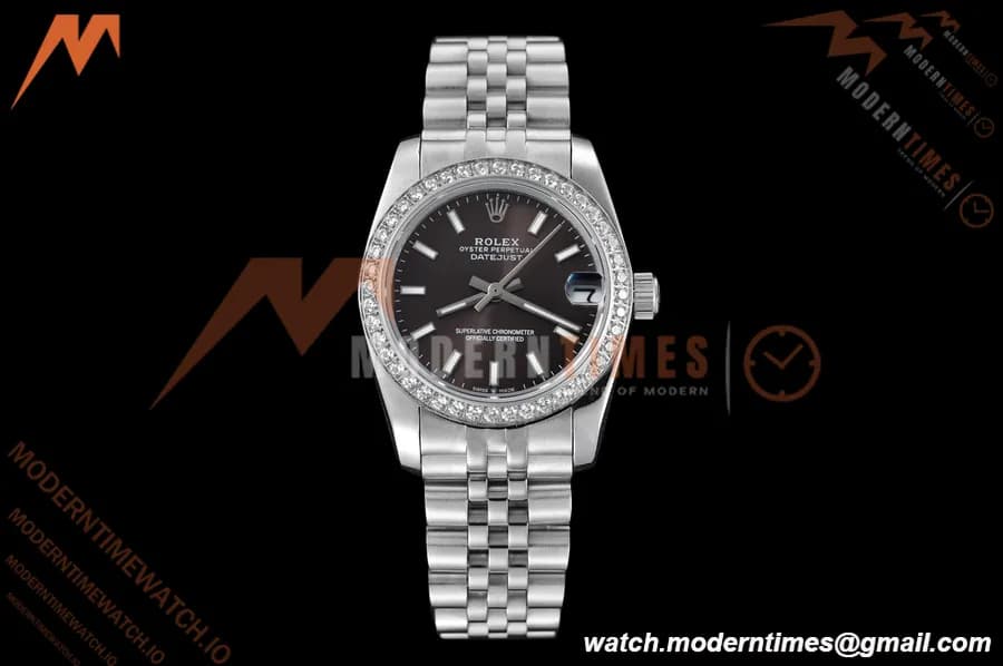 Rolex - Datejust Ladies 278384 31mm Jub Dia SS/SS Grey/Stk GDF MY8215