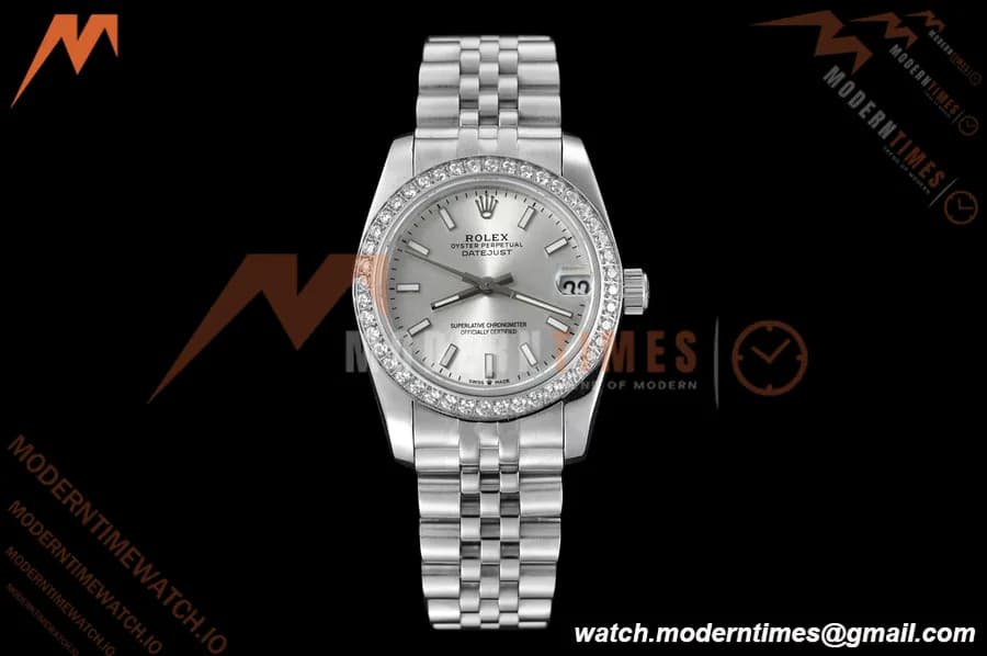 Rolex - Datejust Ladies 278384 31mm Jub Dia SS/SS Silv/Stk GDF MY8215