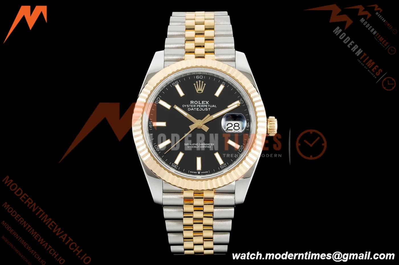 Rolex - DJ2 41mm 126333 Jub Flt Gold Wrapped Gain Weight YG/SS Blk/Stk 3EF V2 VR3235
