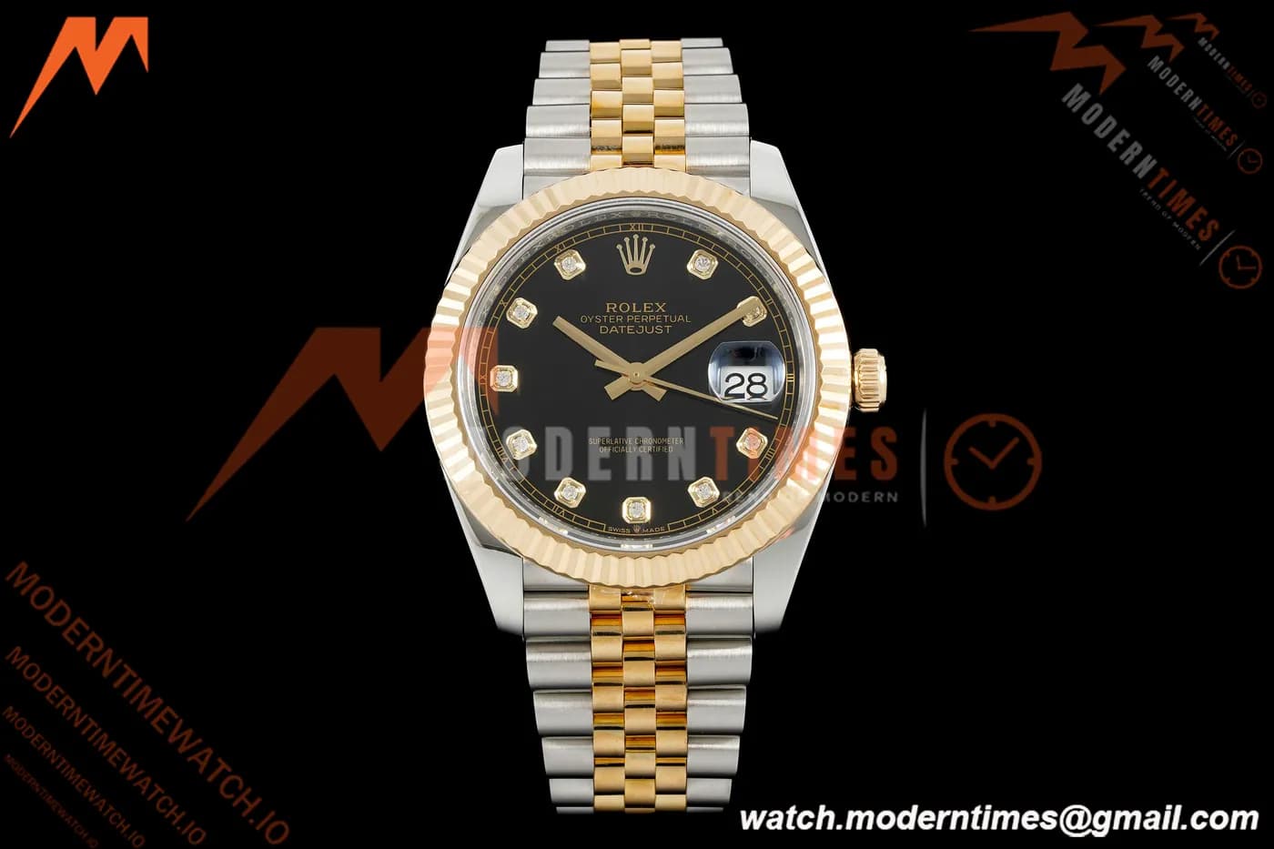 Rolex - DJ2 41mm 126333 Jub Flt Gold Wrapped Gain Weight YG/SS Blk/Dia 3EF V2 VR3235