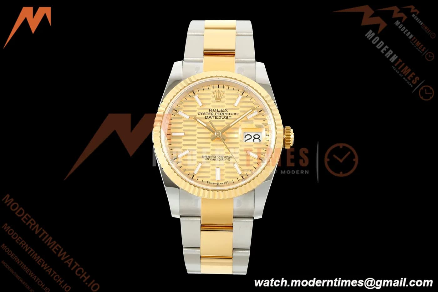 Rolex - Datejust 126233 36mm Oys Flt 904L YG/SS G-Wave/Stk ARF SH3235