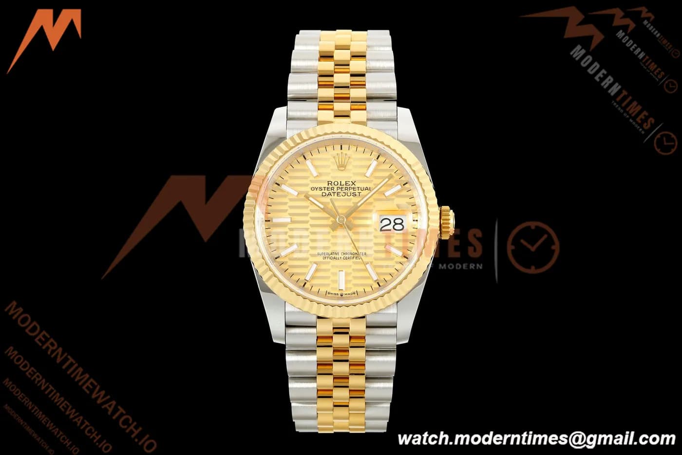 Rolex - Datejust 126233 36mm Jub Flt 904L YG/SS G-Wave/Stk ARF SH3235